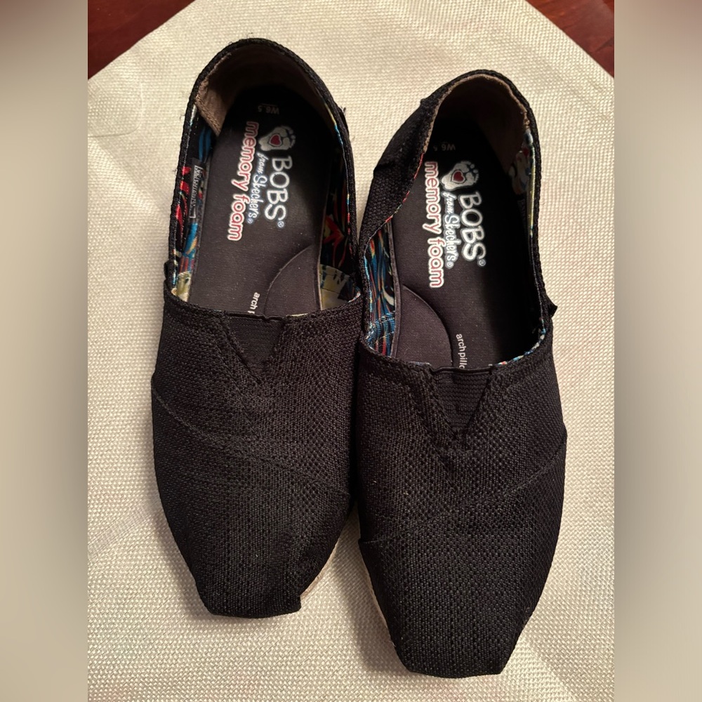 Bobs Black Canvas Espadrilles